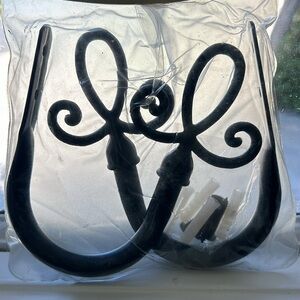 Iron Scroll Window Hardware Holdback Set